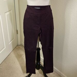 Erica Taylor Pull On Workwear Leggings red/black chevron knit Size‎ SP